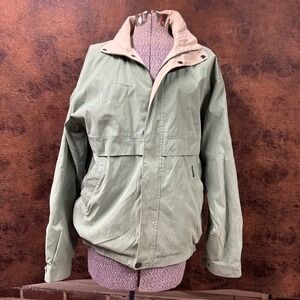 WeatherProof sage green jacket with complimentary cream trim. Size small‎